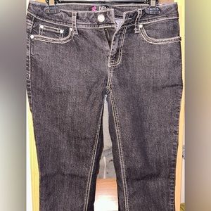 Black rhinestone rockstar jeans.